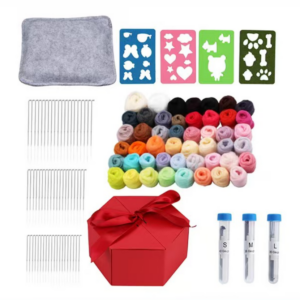 48 Colors Wool Felt Poking Kit| DIY Wool Felt Poking Kits